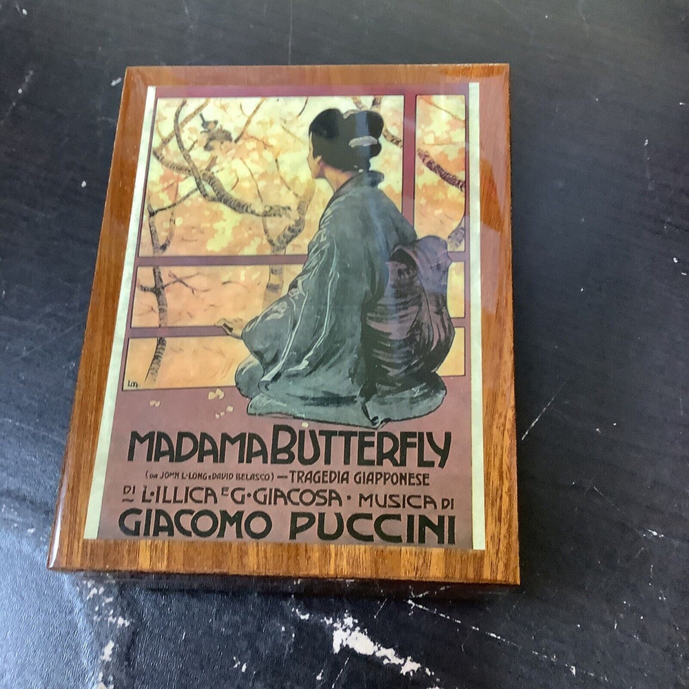 Collectable Romance Reuge Swiss Musical Movement Madam Butterfly Made In Italy
